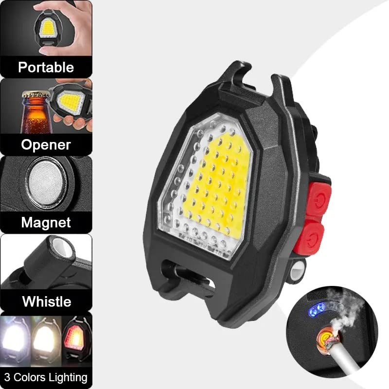 Portable Triangular Shaped Emergency& Camping Flashlight With Cigarette Lighter Lumens Rechargeable Waterproof Portable Led Light Camping Keychain 6Lighting Modes With Strong Magnet 3 Color Lighting For Travel, Camping Walking Portable Triangular Shaped Emergency& Camping Flashlight With Cigarette Lighter Lumens Rechargeable Waterproof Portable Led Light Camping Keychain 6Lighting Modes With Strong Magnet 3 Color Lighting For Travel, Camping Walking